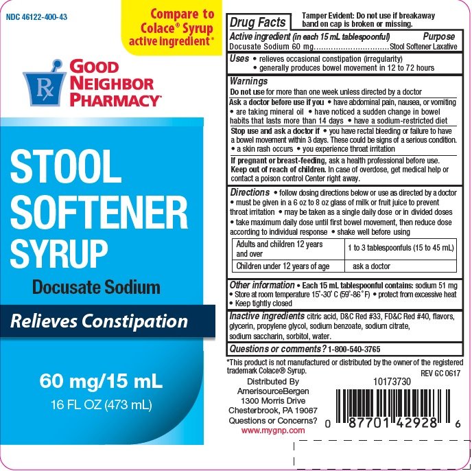 Good Neighbor Pharmacy Stool Softener Stool Softener Syrup (syrup) AMERISOURCEBERGEN DRUG CORPORATION